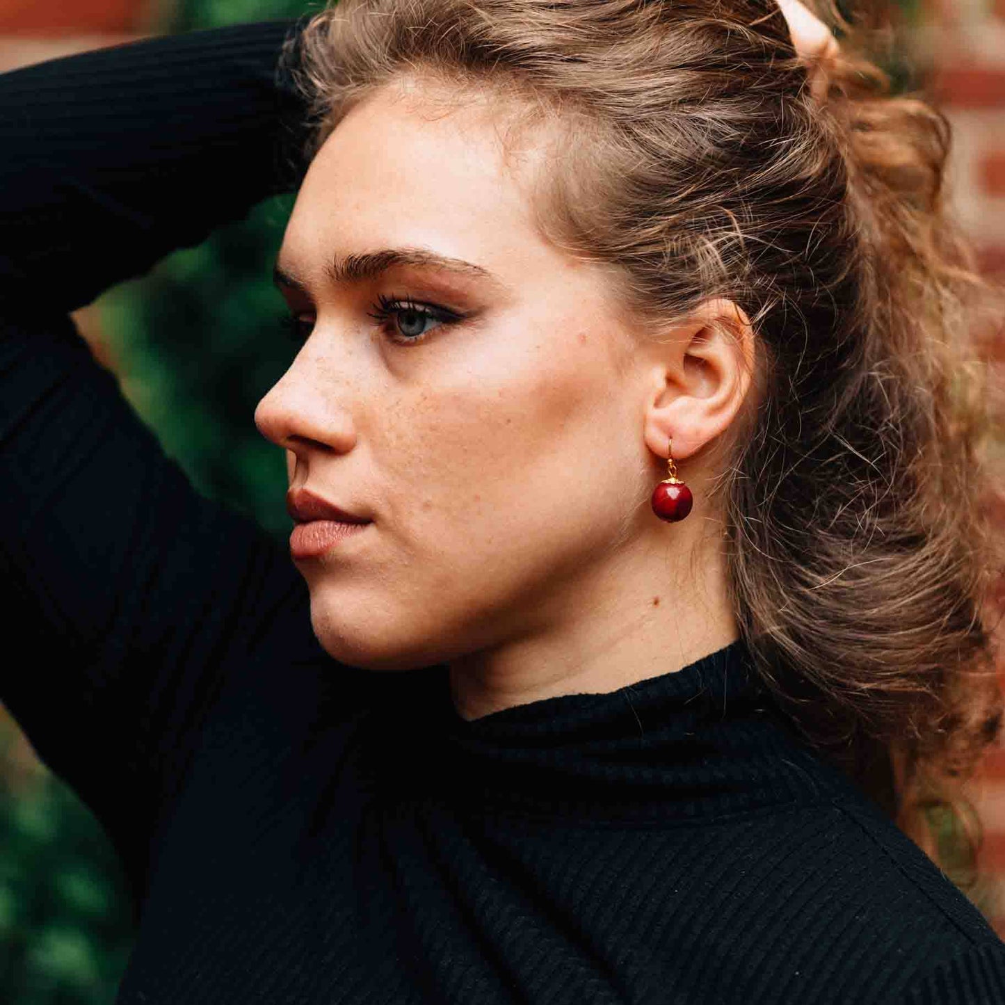 Nhi Cherry Drop Earrings - Recetas Fair Trade