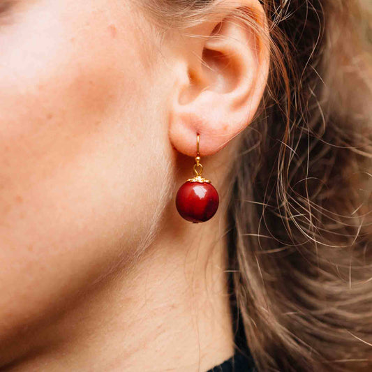 Nhi Cherry Drop Earrings - Recetas Fair Trade