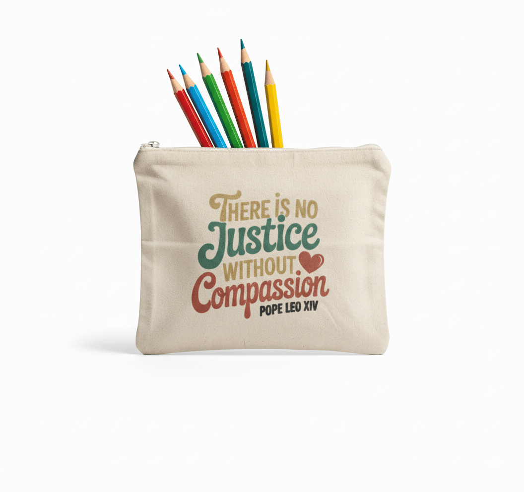 No Justice without Compassion Pouch - Recetas Fair Trade