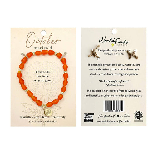 October Botanical Collection Bracelet - Recetas Fair Trade