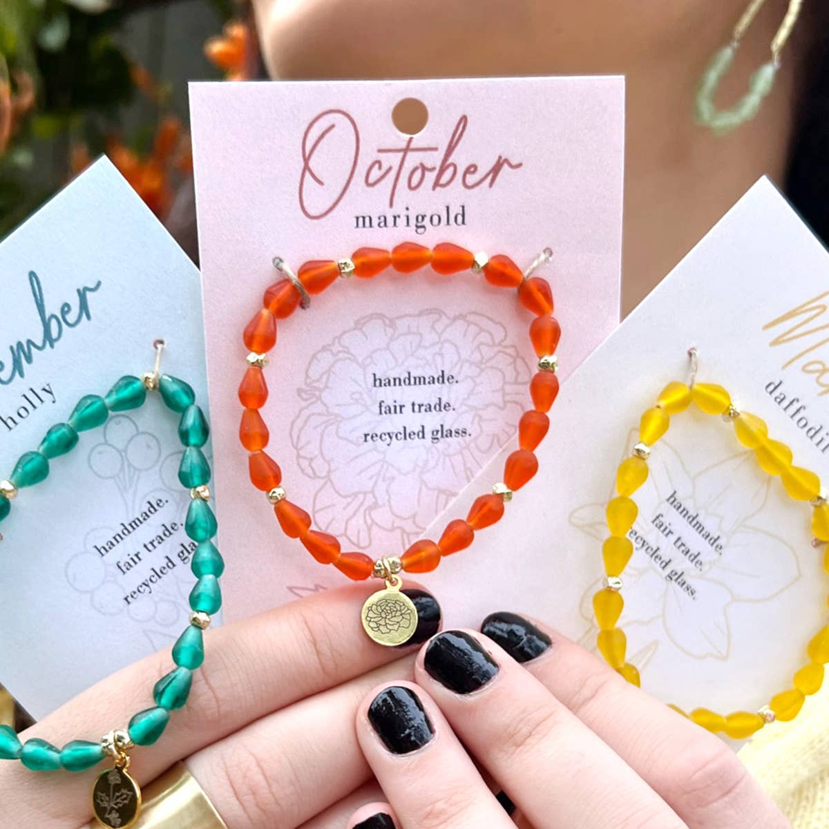 October Botanical Collection Bracelet - Recetas Fair Trade