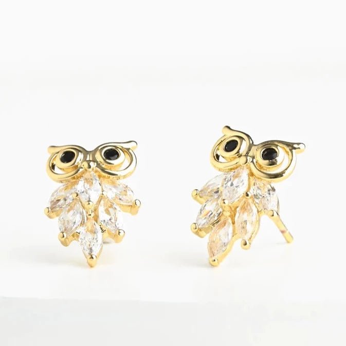 Owl Zircon Studs - Recetas Fair Trade