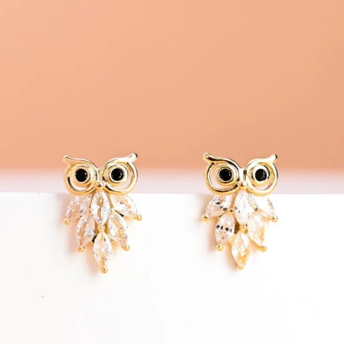 Owl Zircon Studs - Recetas Fair Trade