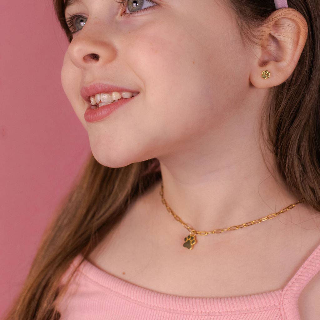 PAW PRINTS | Kids Necklace & Earrings Set - Recetas Fair Trade