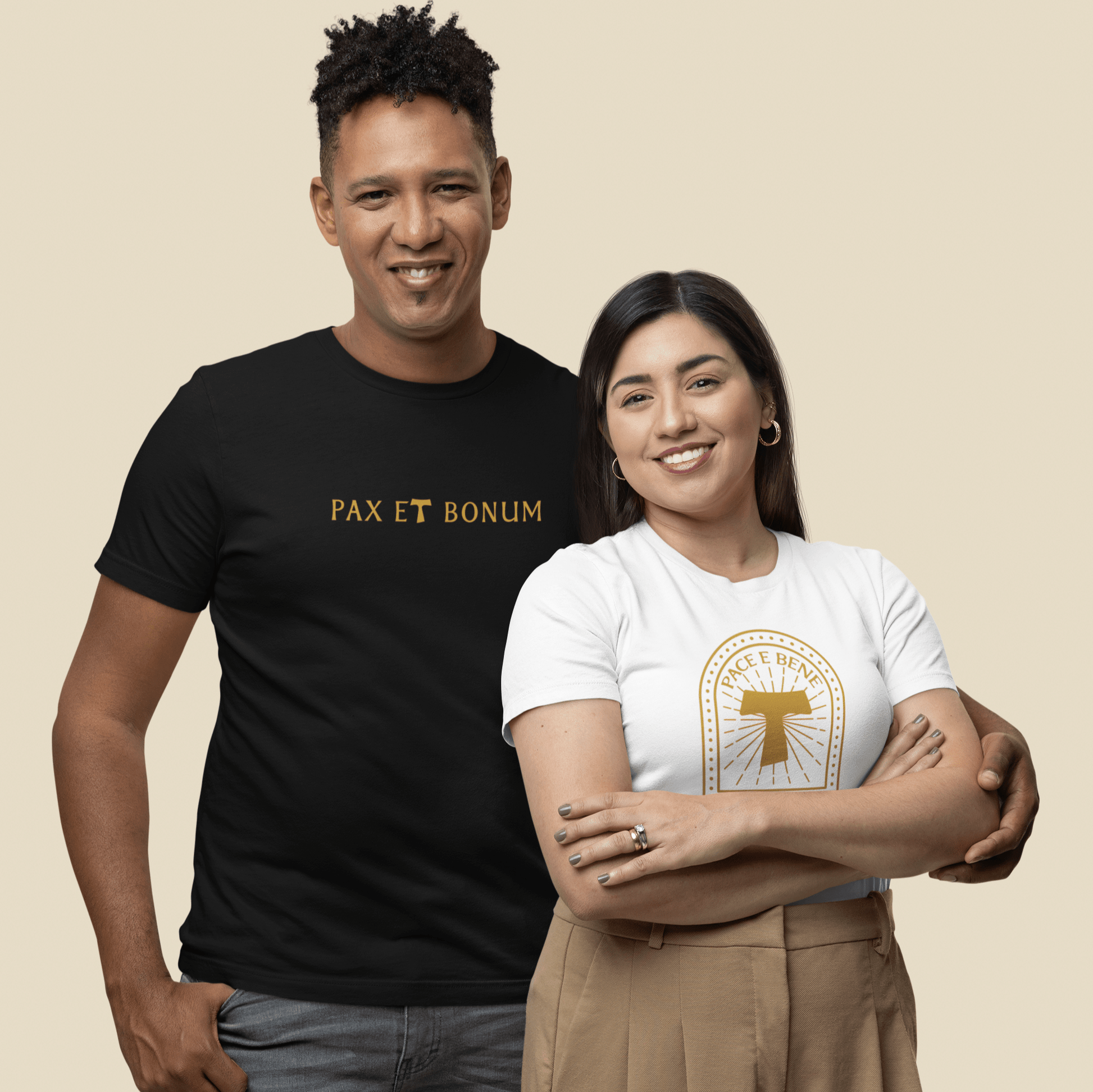 Pax et Bonum Franciscan T - Shirt - Recetas Fair Trade