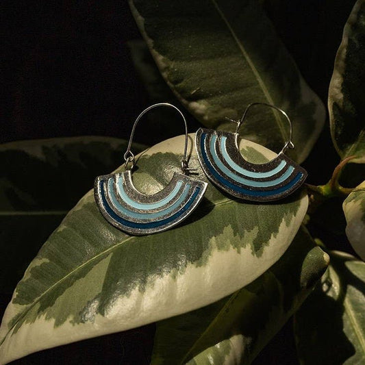 Petite Rainbow Earrings Sky - Recetas Fair Trade