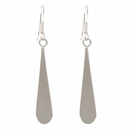 Pink Clam Shell Elongated Teardrop Earrings - Recetas Fair Trade