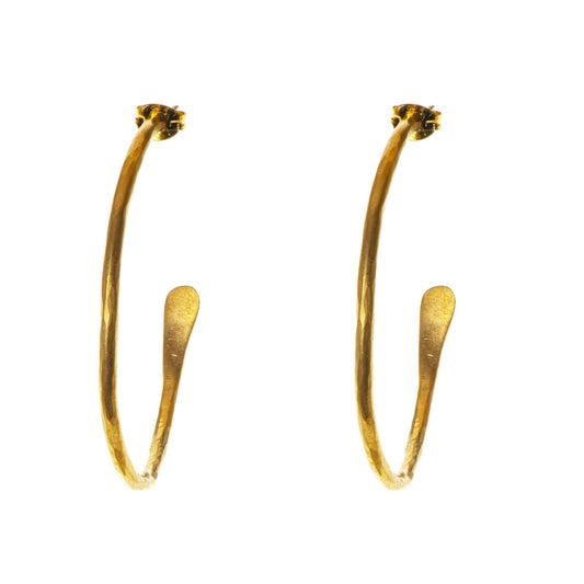 Plated Essentials Large Hoops Gold - Recetas Fair Trade
