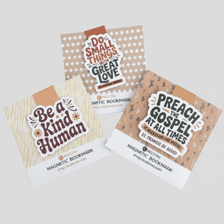 Preach the Gospel at all Times Magnetic Bookmark - Recetas Fair Trade
