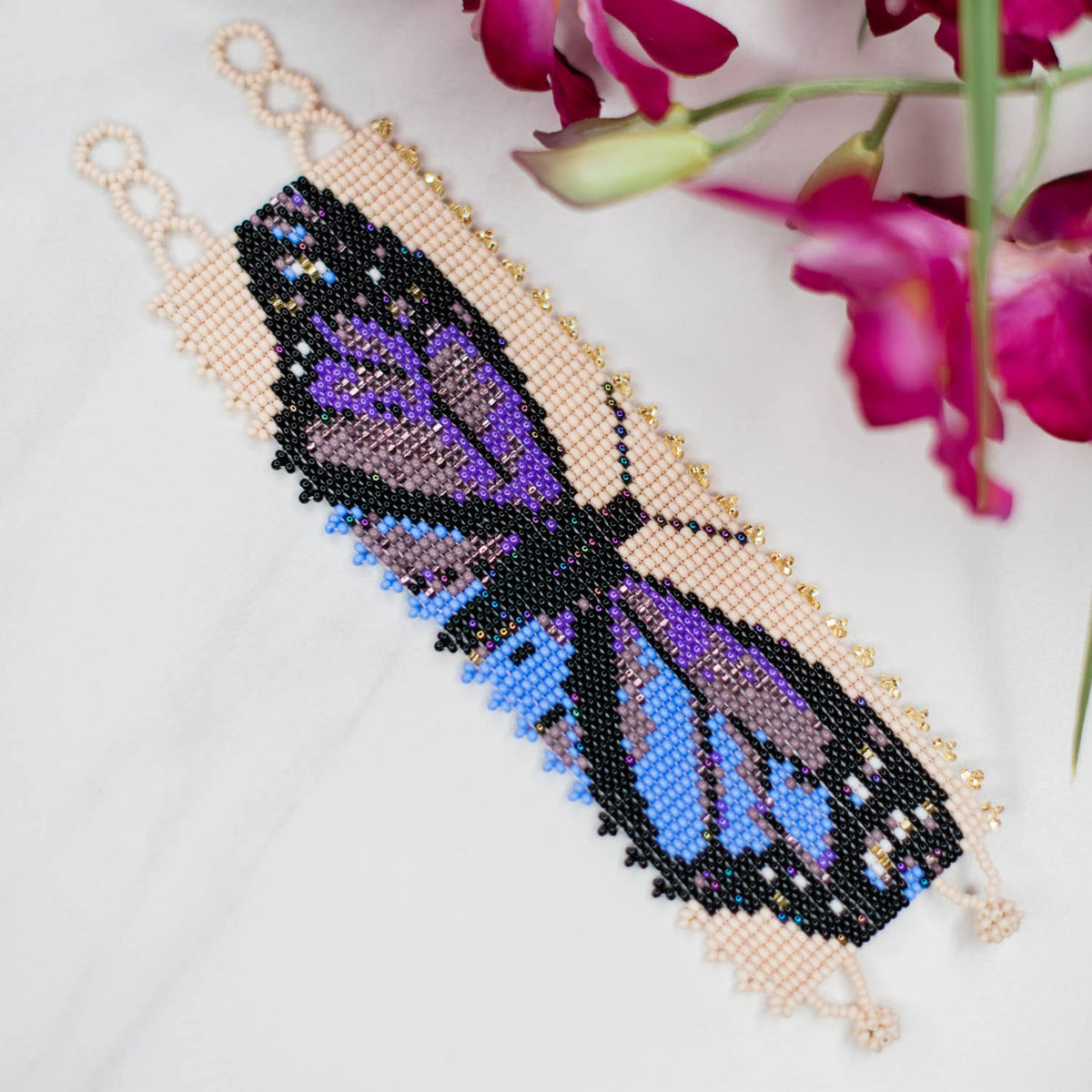 Purple Butterfly Cuff - Recetas Fair Trade