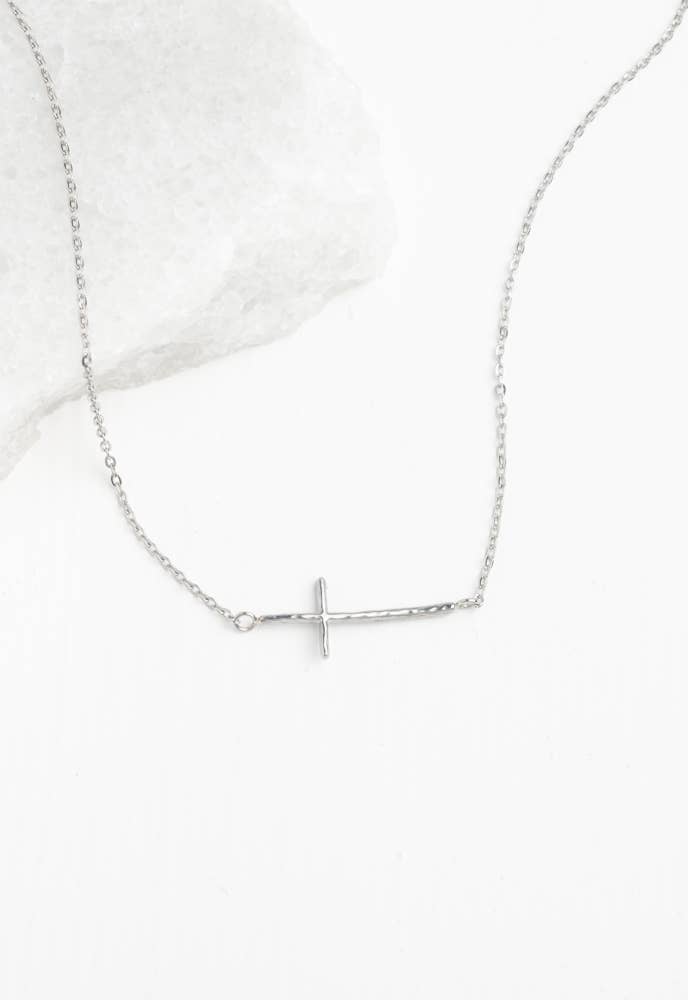 Radiant Cross Necklace in Silver - Recetas Fair Trade