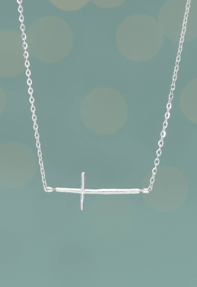 Radiant Cross Necklace in Silver - Recetas Fair Trade