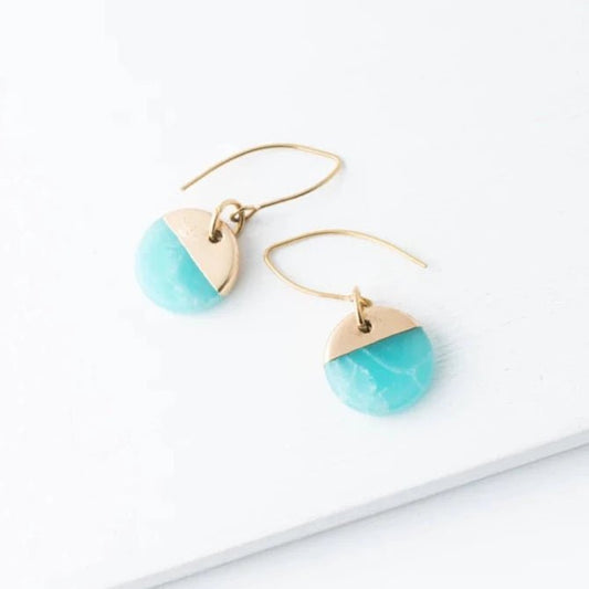 Refresh Earrings in Aqua - Recetas Fair Trade