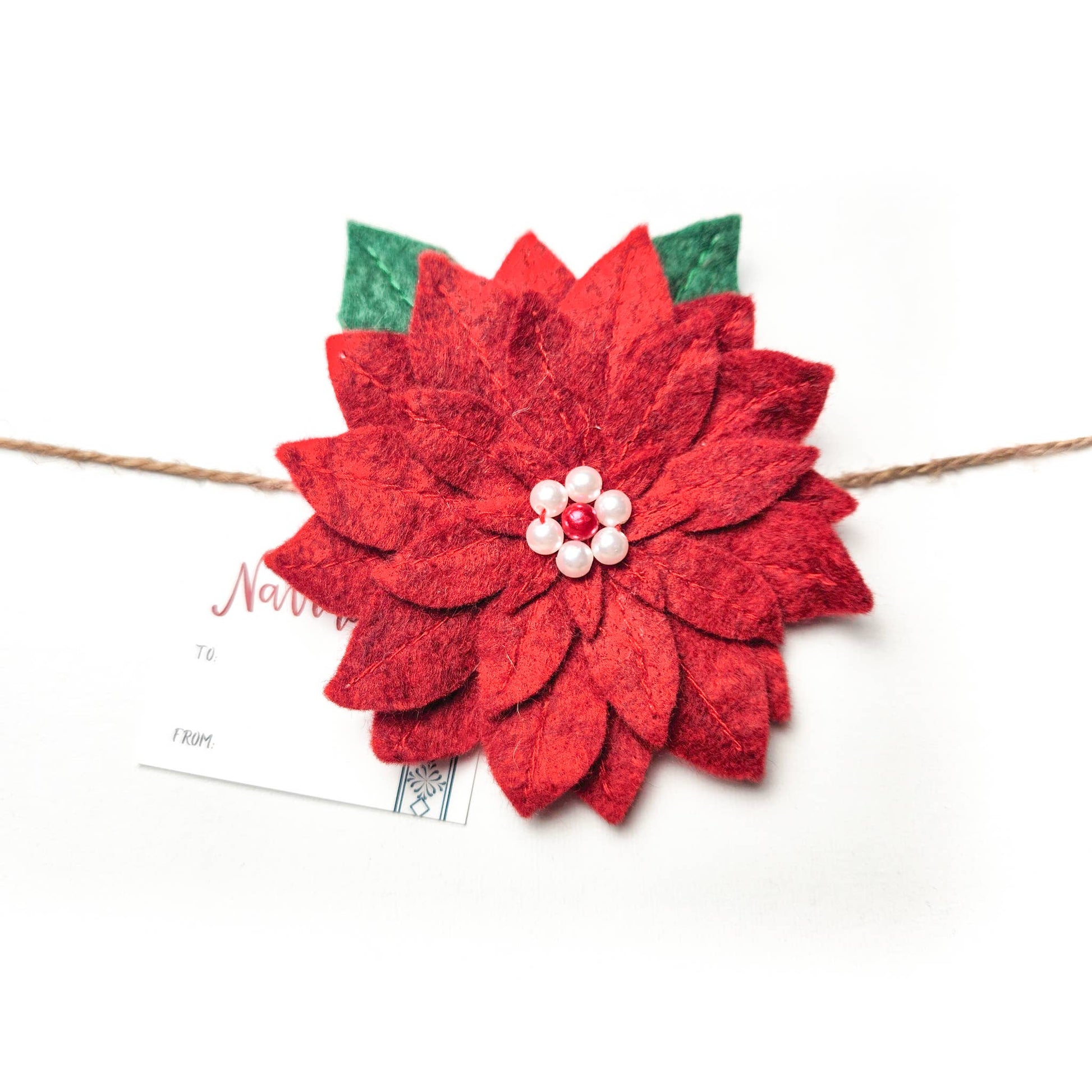 Reusable Poinsettia Gift Bow - Recetas Fair Trade