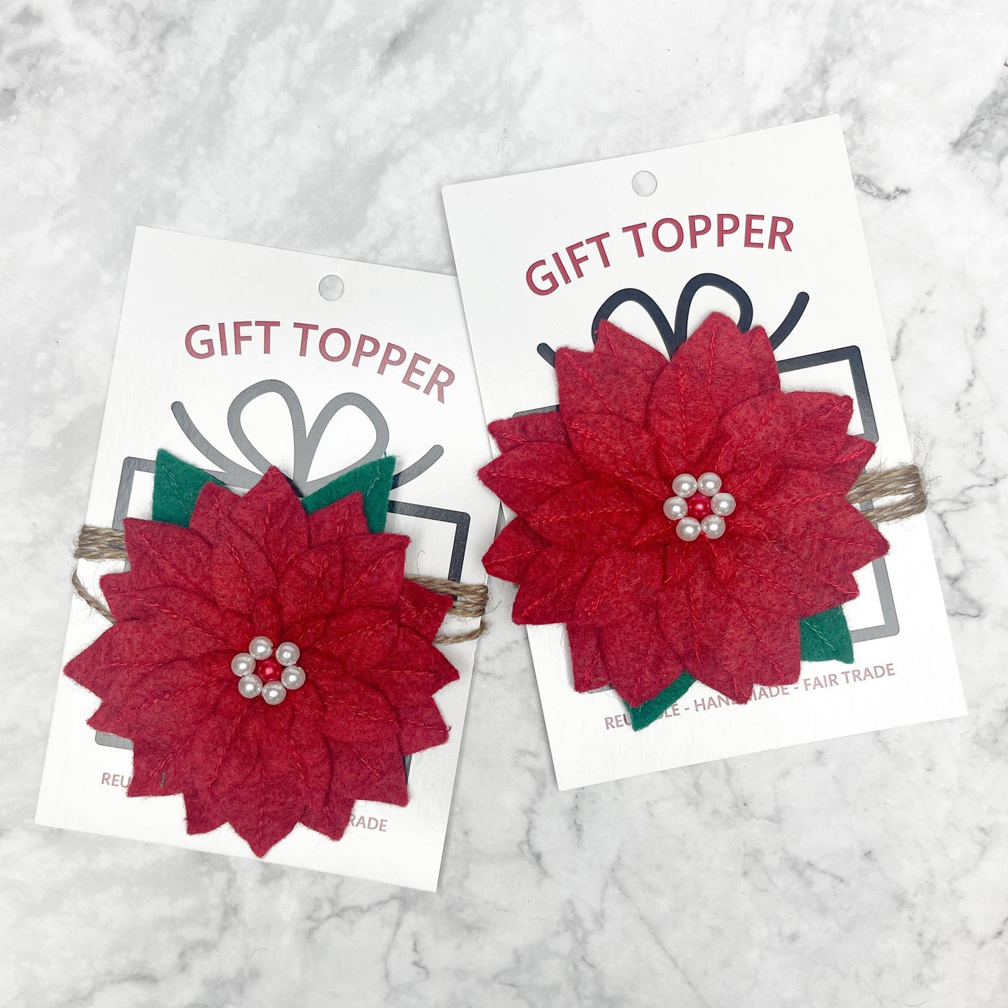 Reusable Poinsettia Gift Bow - Recetas Fair Trade