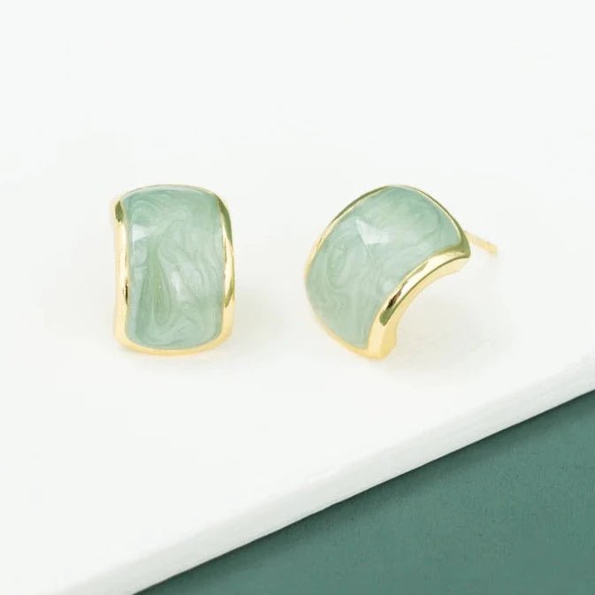 Ripple Earrings in Sage - Recetas Fair Trade
