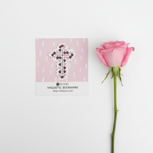 Rose Cross Magnetic Bookmark - Recetas Fair Trade