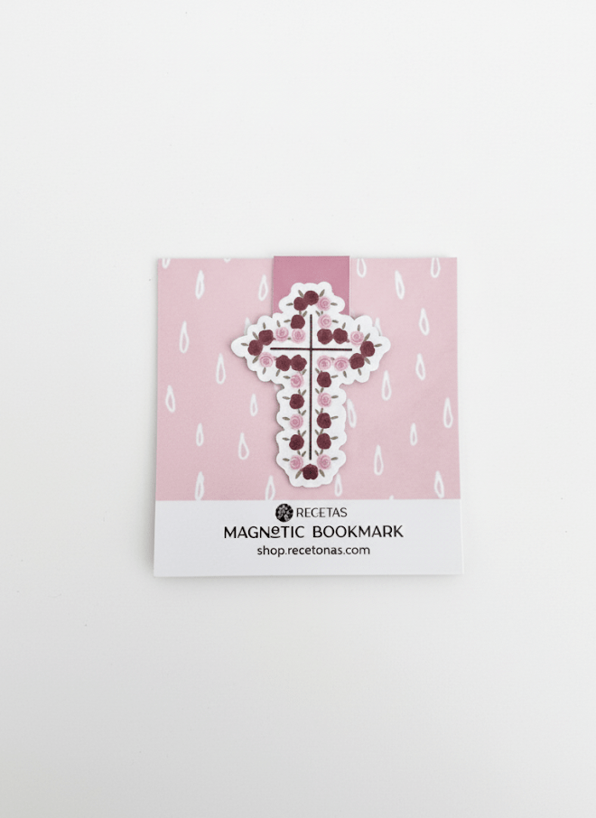 Rose Cross Magnetic Bookmark - Recetas Fair Trade