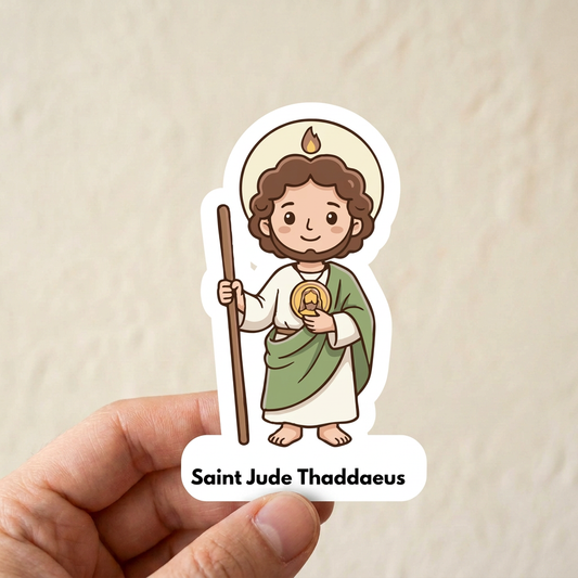 Saint Jude Thaddeus sticker mockup