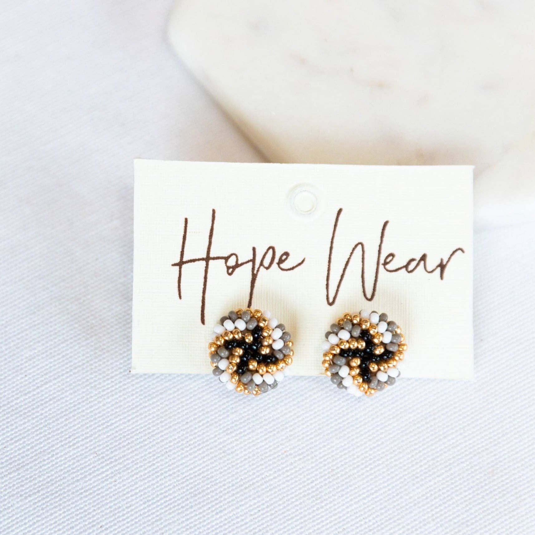 Sandi Beaded Post Earrings - Recetas Fair Trade