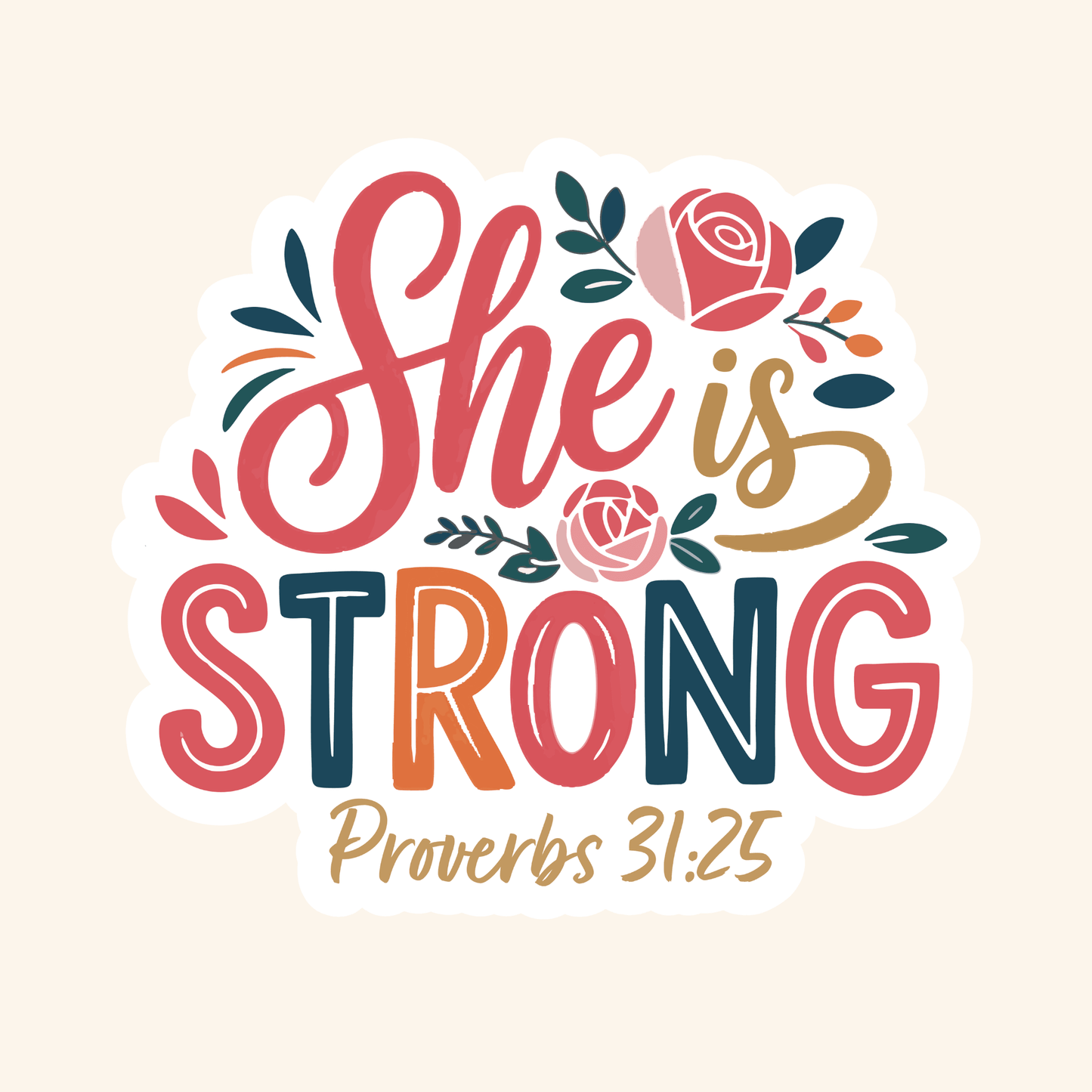 She is Strong Sticker - Recetas Fair Trade