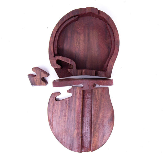 Sheesham Wood Carved Nativity Puzzle Box - Recetas Fair Trade