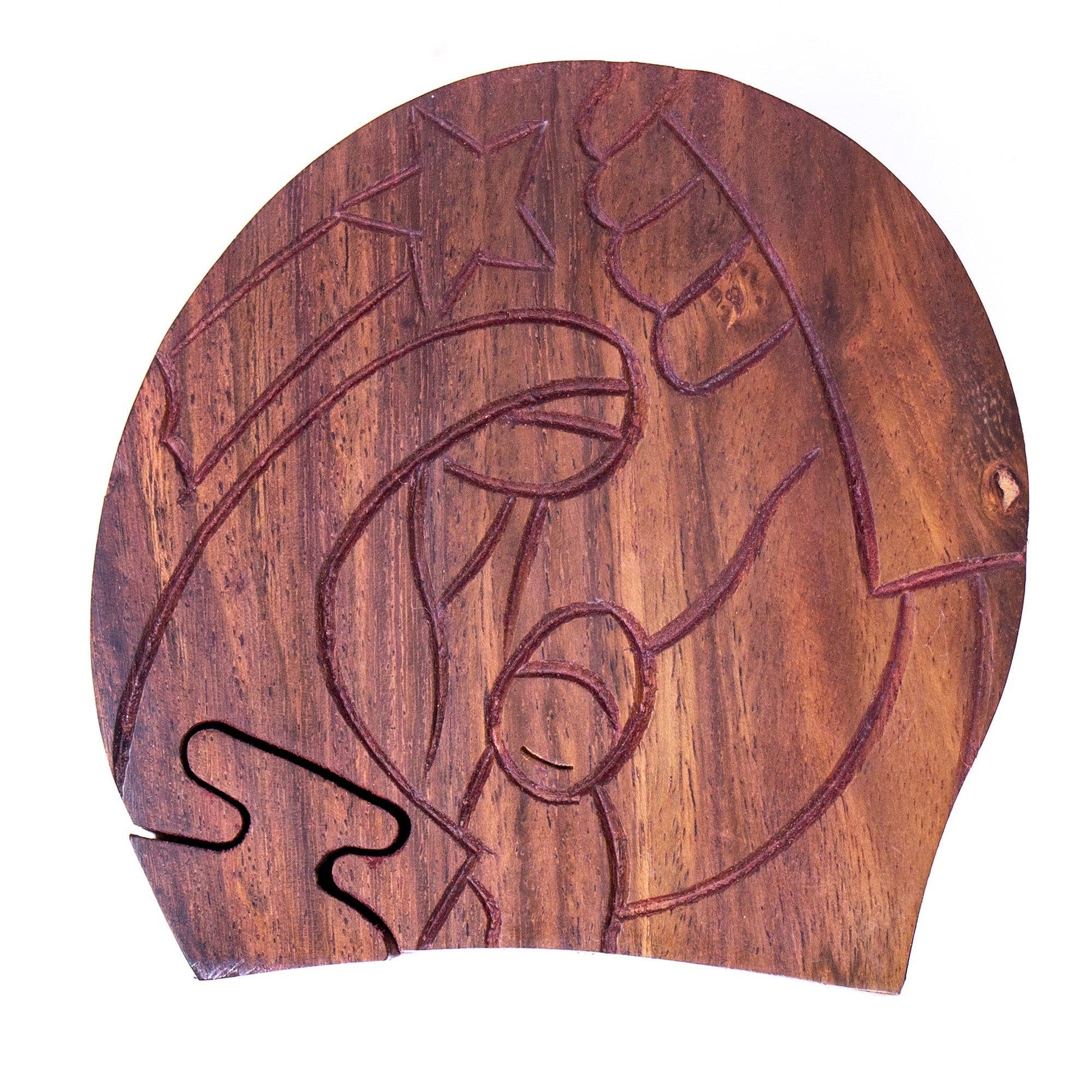 Sheesham Wood Carved Nativity Puzzle Box - Recetas Fair Trade