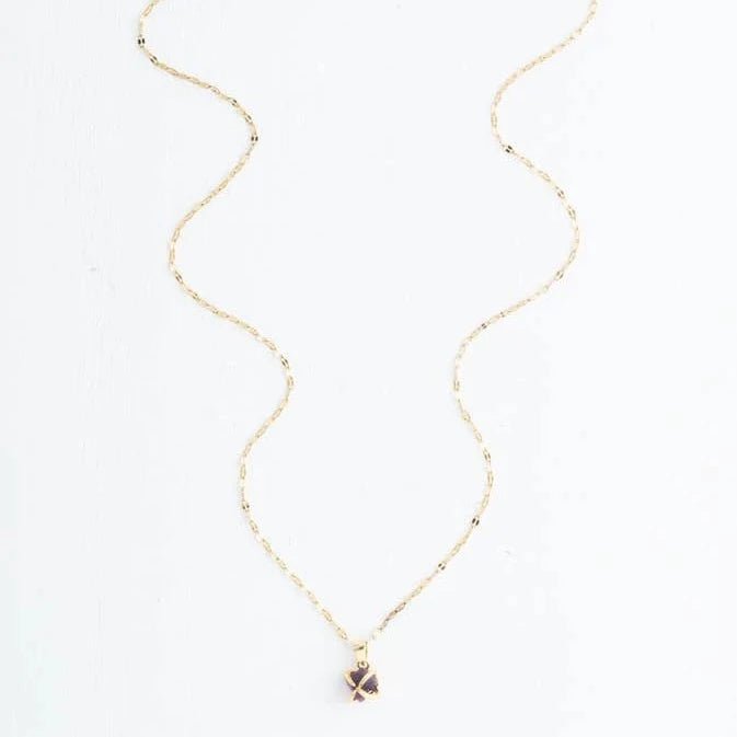 Shine Necklace in Amethyst - Recetas Fair Trade