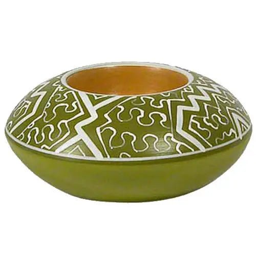 Shipibo Ceramic Tea Light Holder - Recetas Fair Trade
