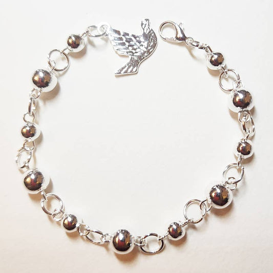Silver Beaded Motif Charm Bracelets - Recetas Fair Trade