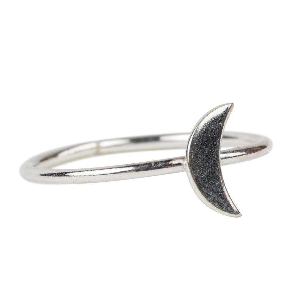 Silver Crescent Moon Ring - Recetas Fair Trade