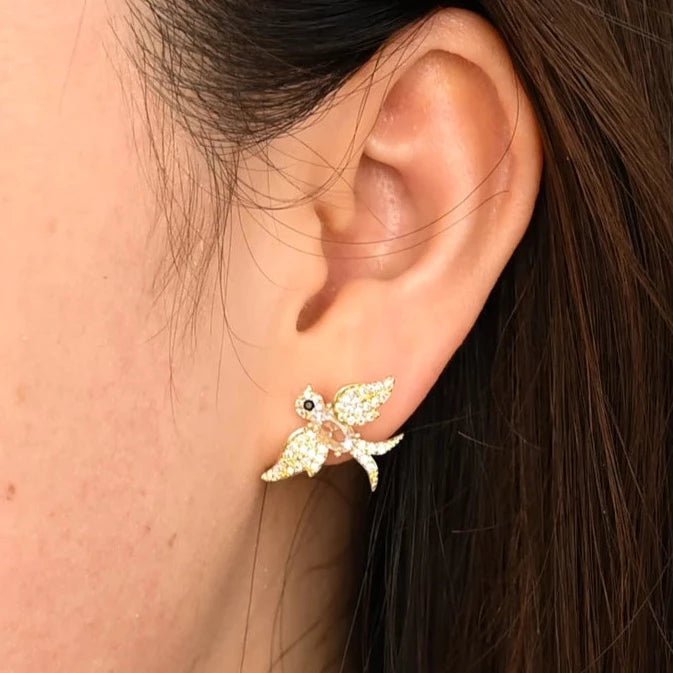 Skylar Bird Earrings - Recetas Fair Trade