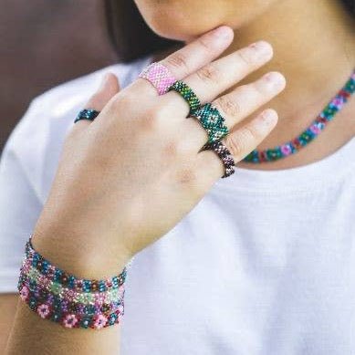 Small Beaded Ring - Recetas Fair Trade