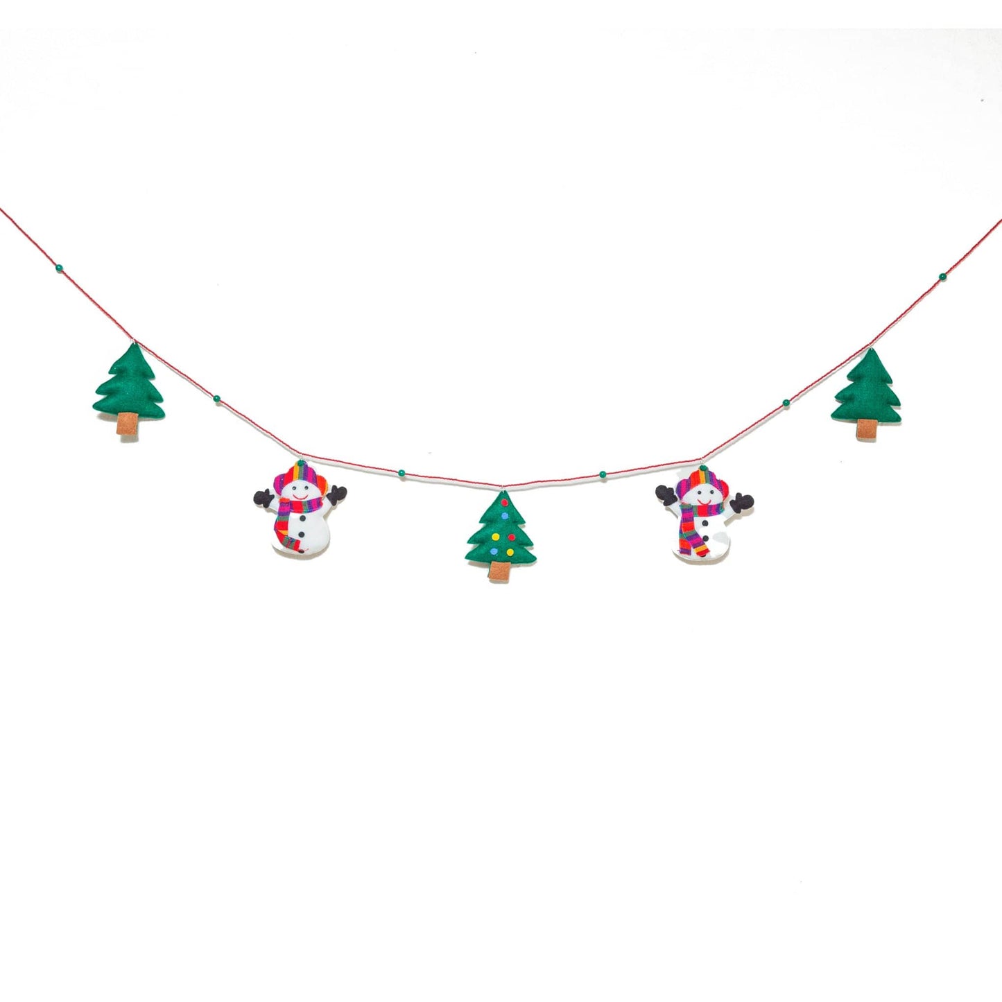 Snowman and Christmas Tree Garland - Recetas Fair Trade