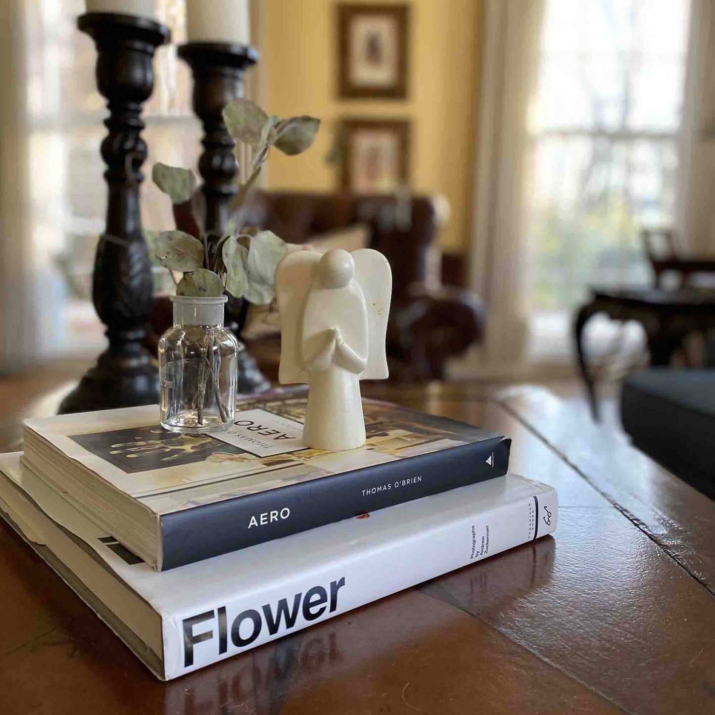 Soapstone Angel Sculpture, Natural Stone - Recetas Fair Trade