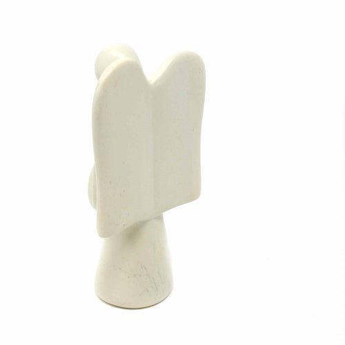 Soapstone Angel Sculpture, Natural Stone - Recetas Fair Trade