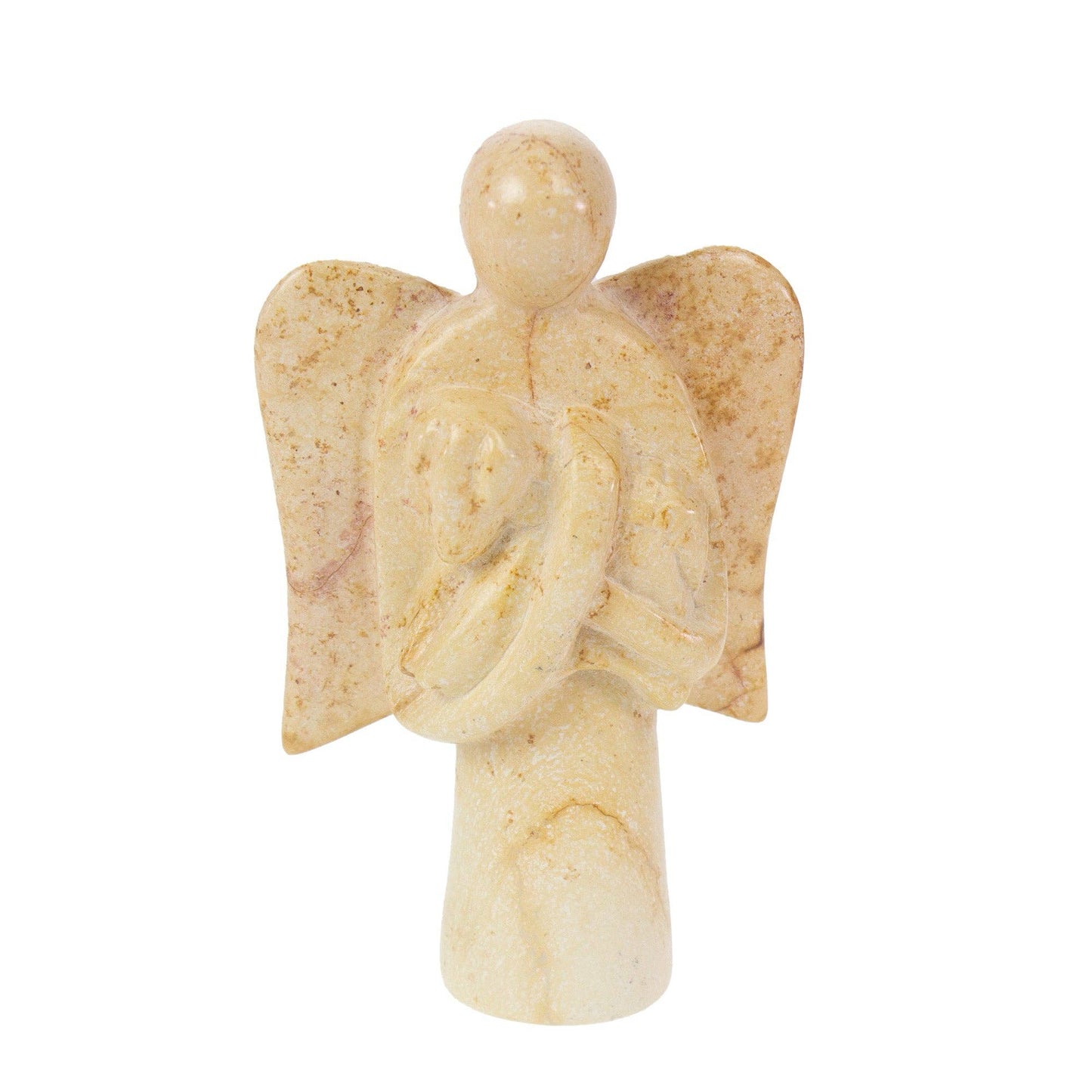 Soapstone Guardian Angel Holding Lamb - Recetas Fair Trade