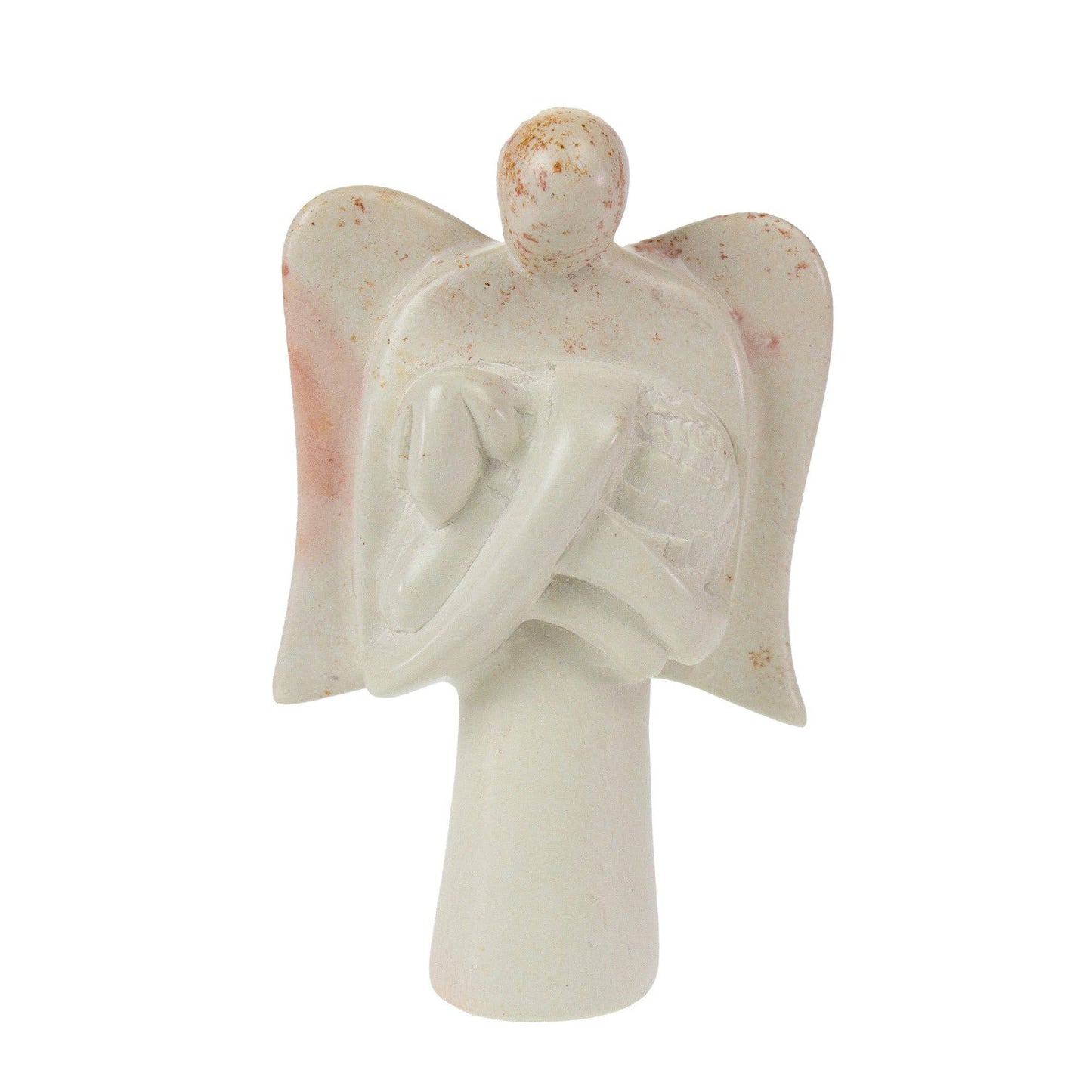Soapstone Guardian Angel Holding Lamb - Recetas Fair Trade
