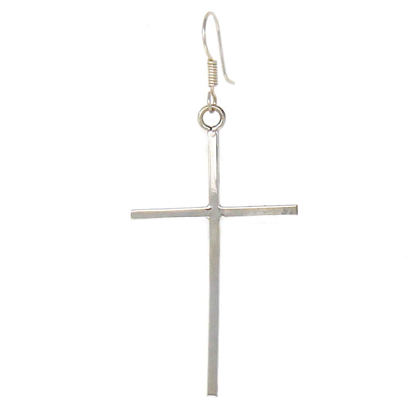 Sterling Silver Cross Drop Earrings - Recetas Fair Trade