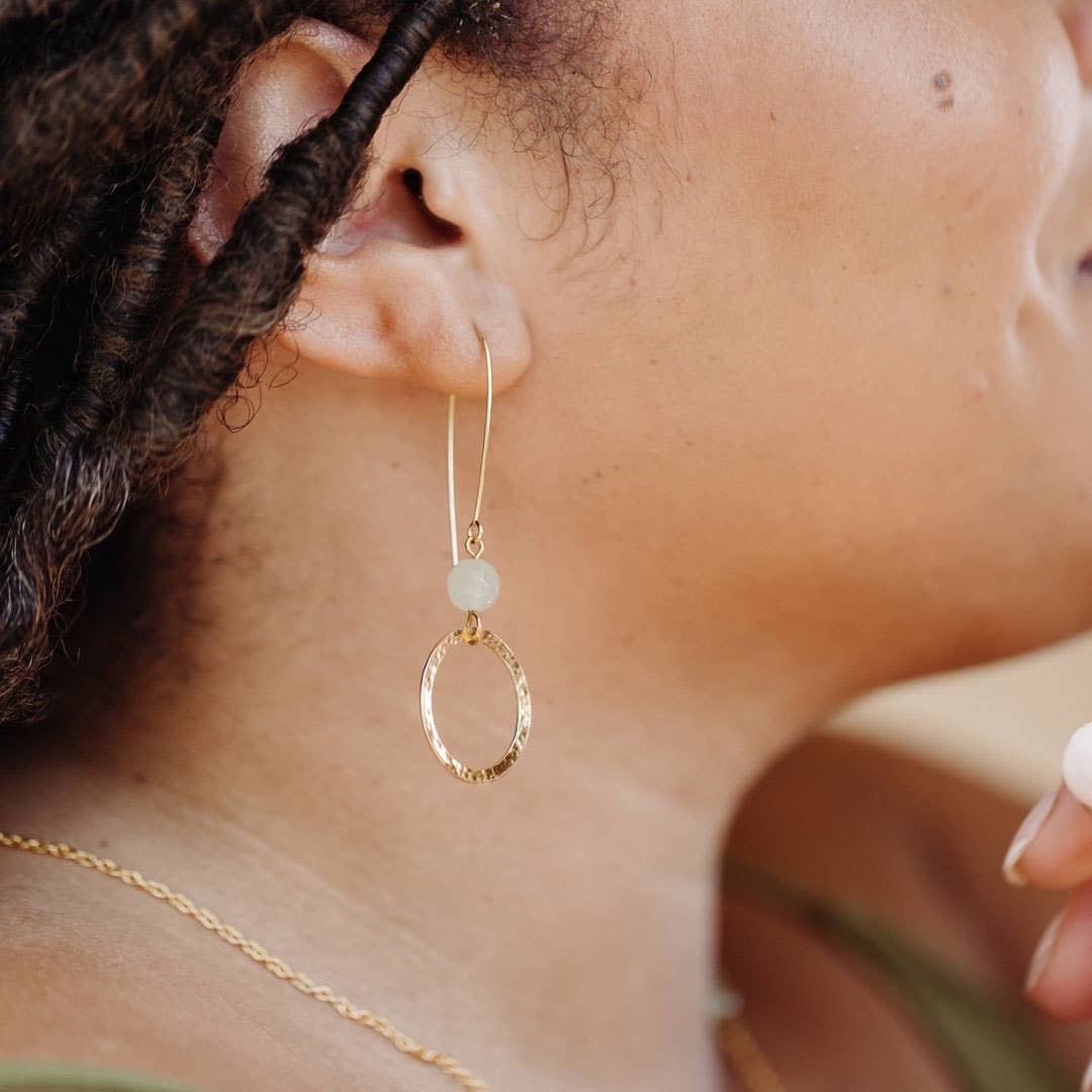 Stone Drop Earrings - Recetas Fair Trade