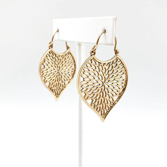 Tanvi Collection Earrings - Gold Cascading Petals - Recetas Fair Trade