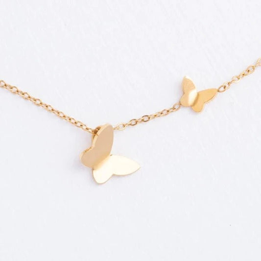 Transformed Together Butterfly Necklace - Recetas Fair Trade