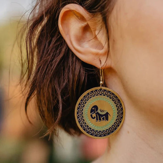 Treasure Trunk Earrings Blue - Recetas Fair Trade