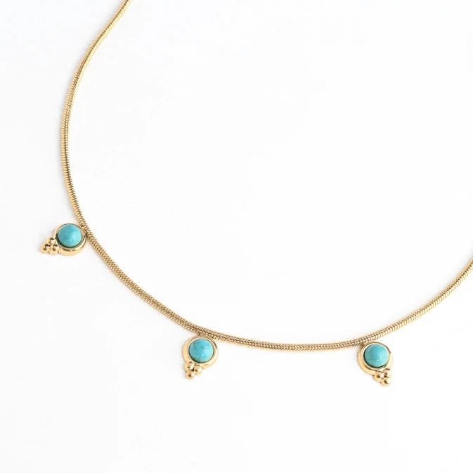 Trinity Turquoise Necklace - Recetas Fair Trade