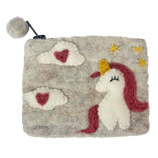 Unicorn Felt Coin Purse - Recetas Fair Trade