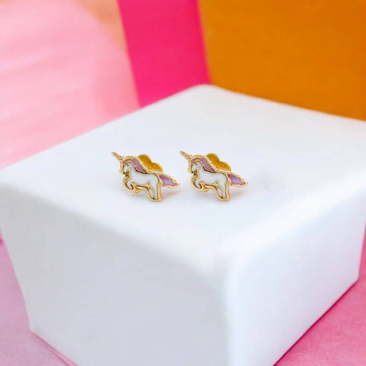 Unicorn Tiny Stud Earrings - Recetas Fair Trade