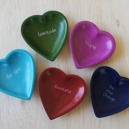 Word Heart Dish - Gratitude - Recetas Fair Trade