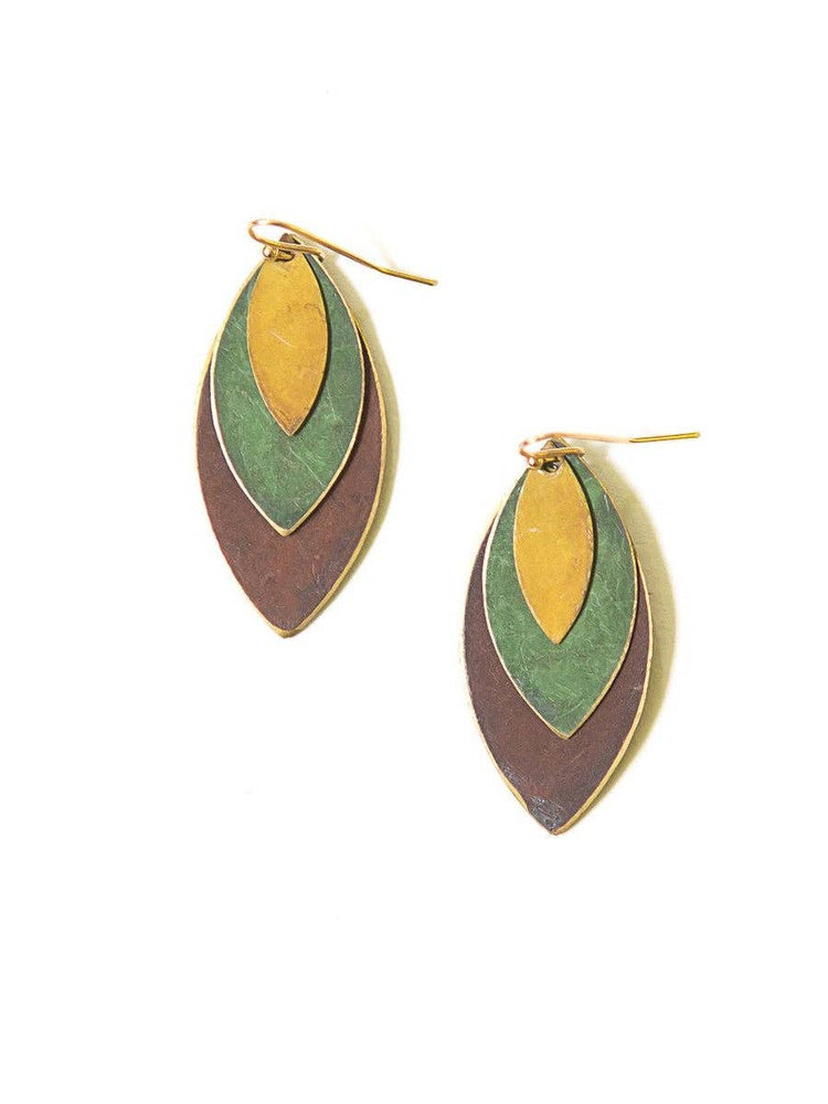 Leaf Tones Earrings - Recetas Fair Trade