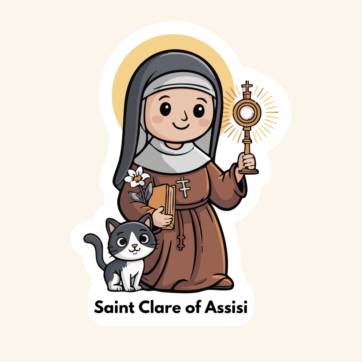 Saint Clare of Assisi Kids Sticker