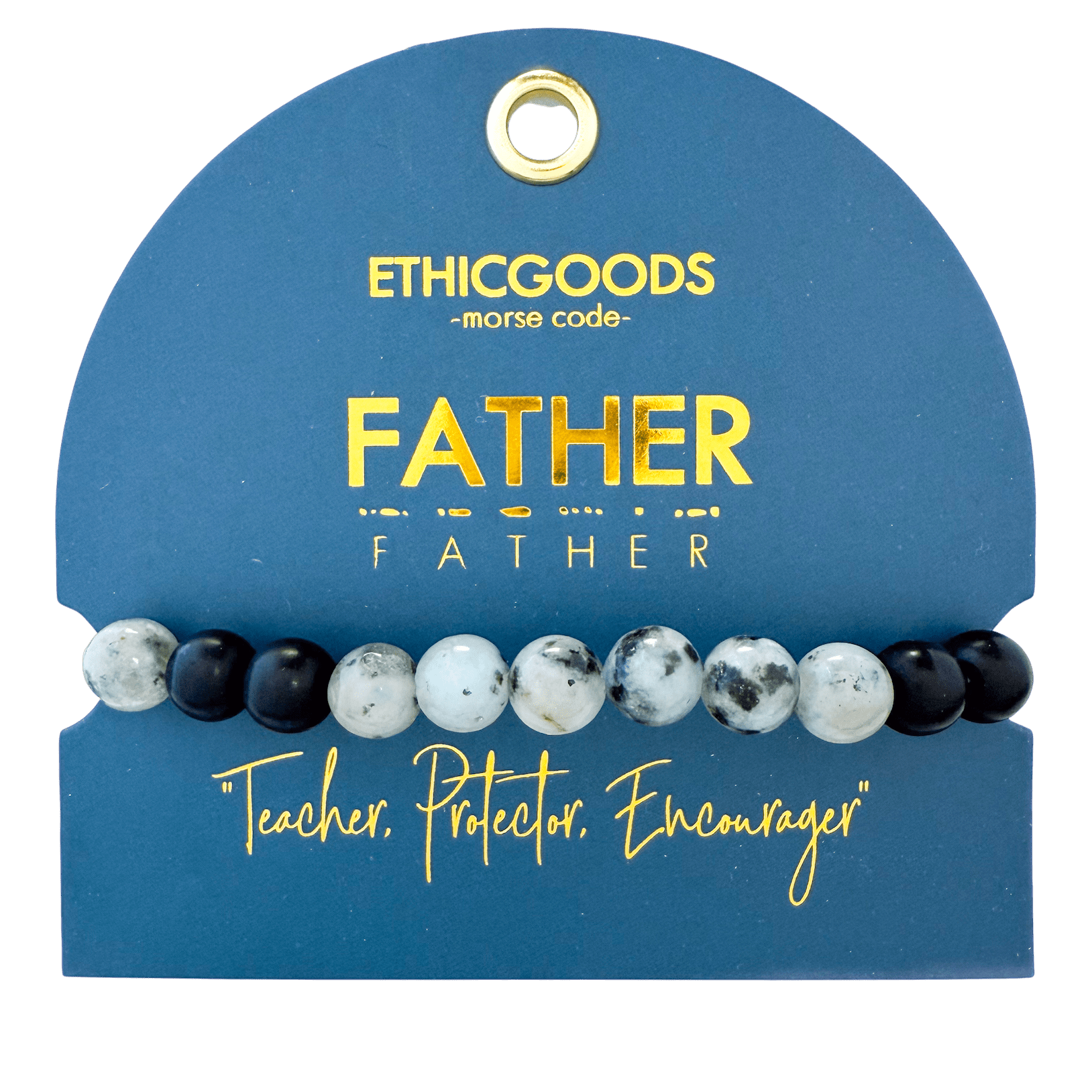 8mm Morse Code Bracelet Men's Extended Size | FATHER - Recetas Fair Trade